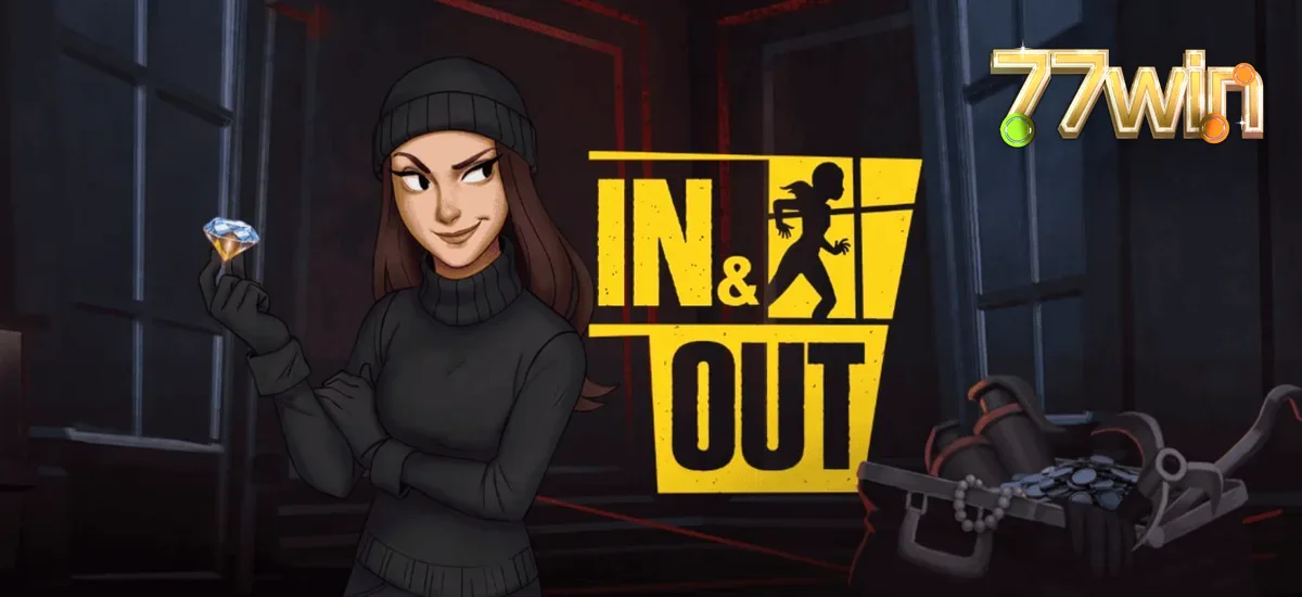 Giao diện trò chơi slot In and Out với phong cách heist Paris